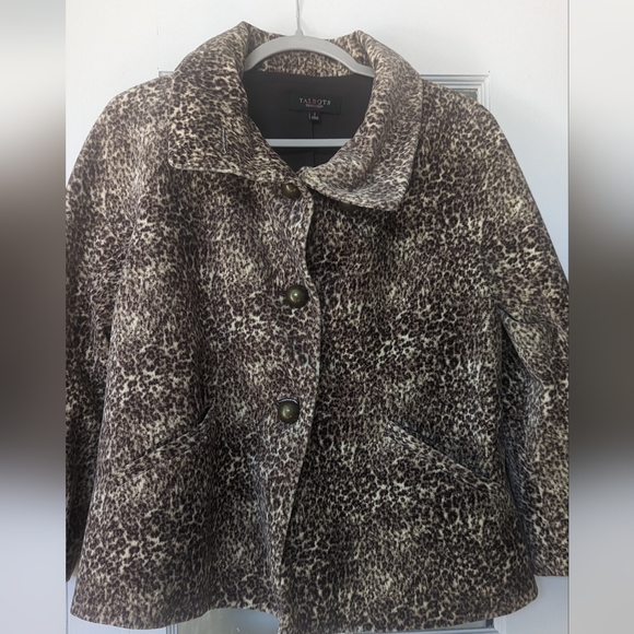 Talbots cheetah print coat - Picture 2 of 4